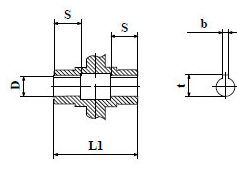 Чертеж: габаритн-присоединительные размеры входного вала червячного мотор-редуктора NMRV 150